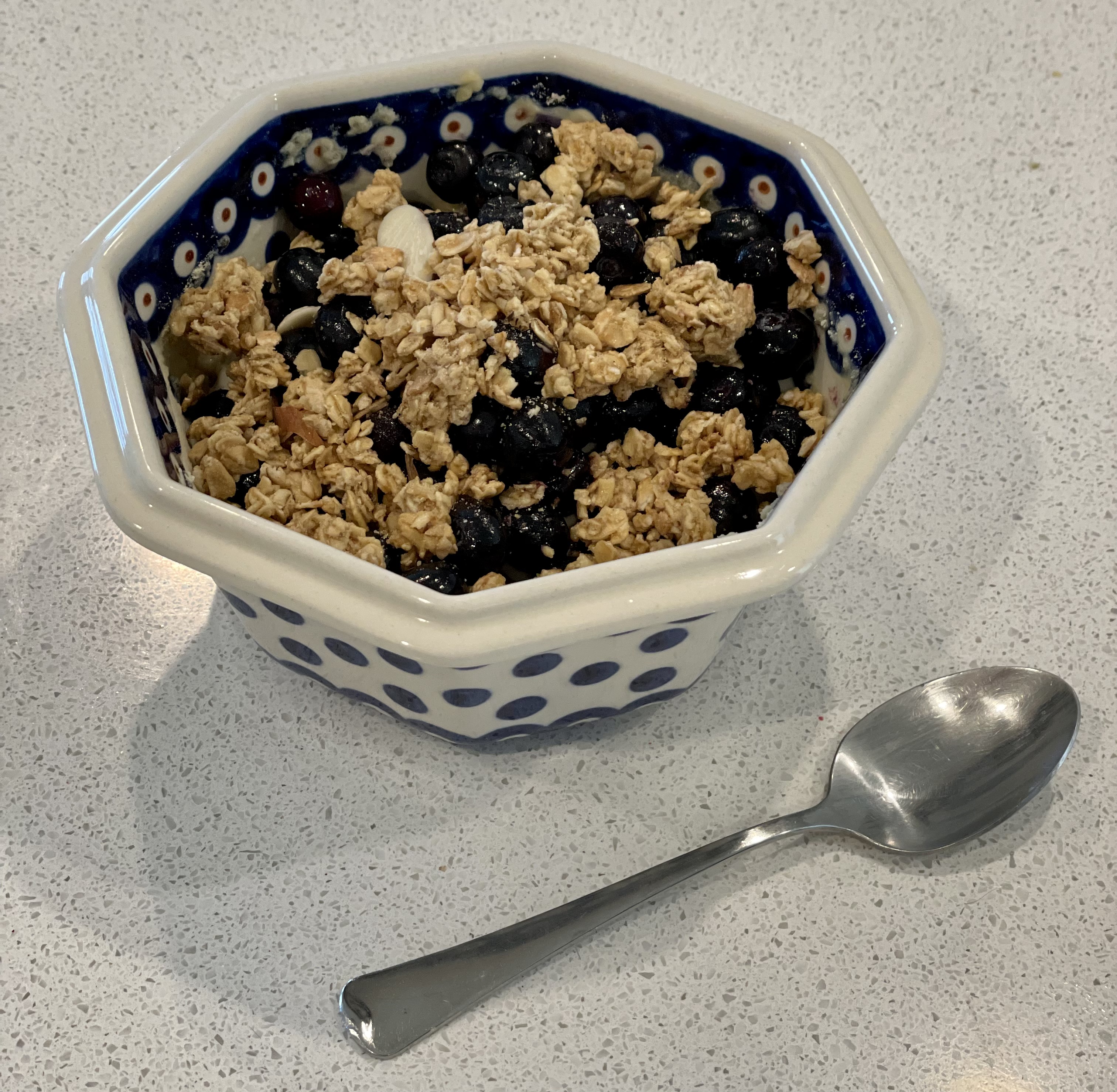 High Protein Vegan Blueberry Pie Bowl